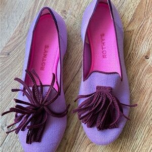 Rothy's The Merino Wool Tassel Slip On Loafer Flat Lavender Very Pink Size W 7.5